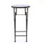 Outdoor Folding Accent Table With Glass Top And Iron Frame Outdoor Table Patio Table