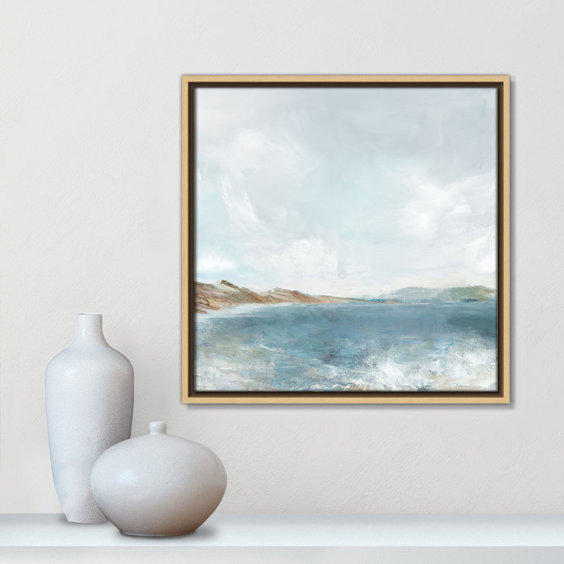 Echoes in Blue Print par PI Studio, H 17,5 po x l 17,5 po, Flotteur naturel