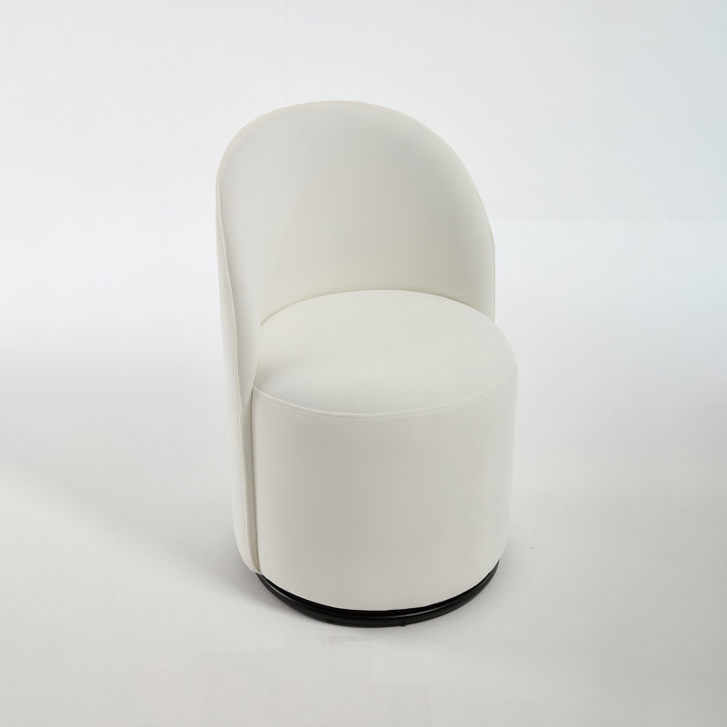 Fauteuil demi-tonneau pivotant à 360 ° 21,26 po, Beige