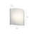 Willis Brushed Nickel Integrated LED Flush Mounted Wall Sconce with White Acrylic Shade