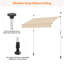 Yaheetech 200cm W x 120cm D Polyester Cover Retractable Patio Awning-133897315