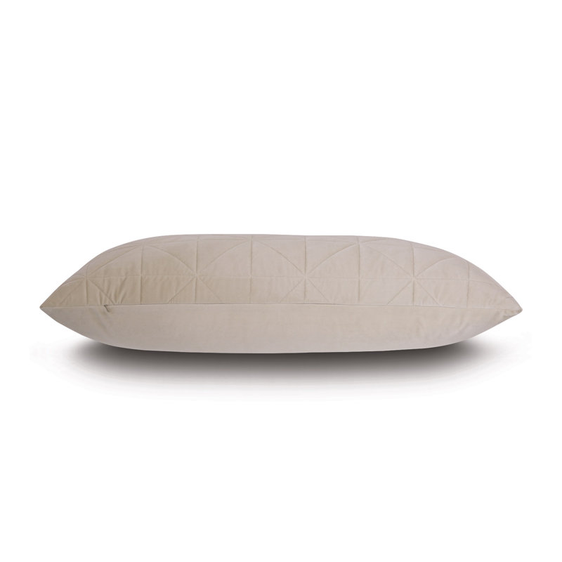 Nova by De Medici Quilted Velvet Sham, King, Ivory