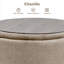 Repose-pieds capitonné rond 27,5 po avec rangement-373192639