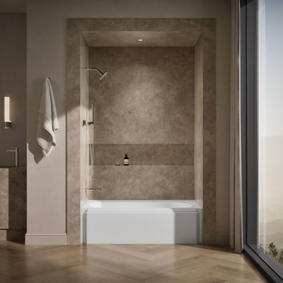 Memoirs 60" x 32" Alcove/Tile in Soaking Cast Iron Bathtub