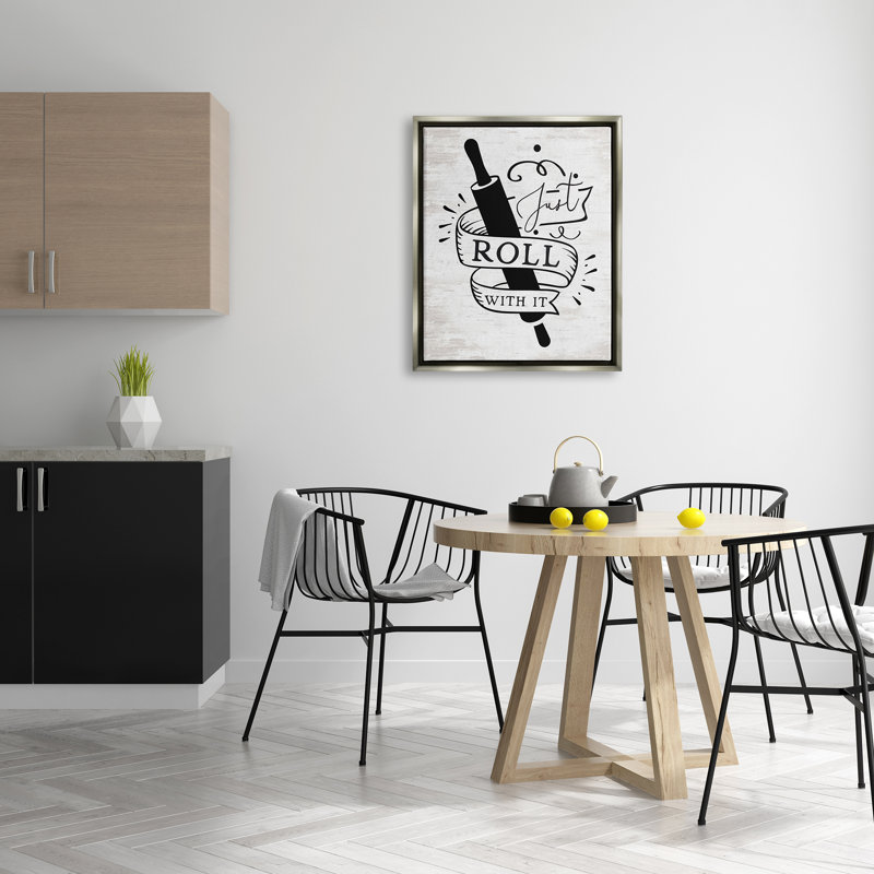 «Red Barrel Studio® Roll with It Kitchen», art mural sur toile flottante par lettré et doublé, L 25 po x H 31 po