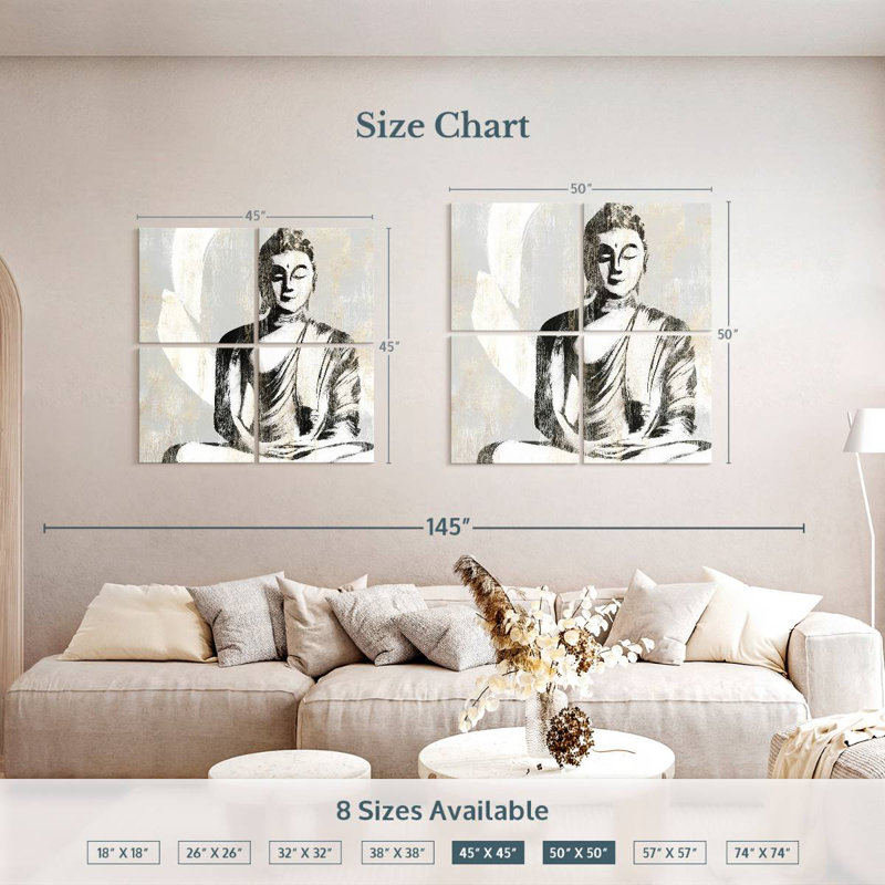 Leisha Seated Buddha II, 45'' H x 45'' W