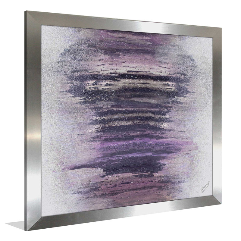 «Purple Woods», reproduction de peinture à l'acrylique encadrée, H 27,5 po x l 43,5 po x P 2 po