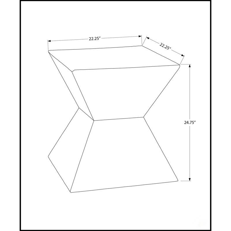 Table d'appoint polyvalente haute de 25 pouces pour une utilisation intérieure et extérieure, conception moderne avec fabrication en oxyde de magnésium résistante aux intempéries