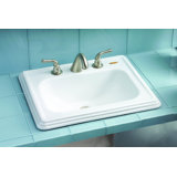 Promenade® Vitreous China Rectangular Drop-in Bathroom Sink with Overflow