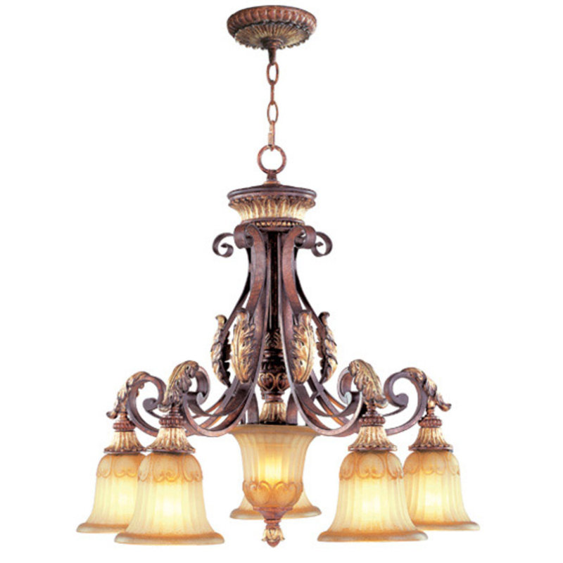 Lustre classique 6 lumières à abat-jour Aahyan