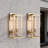 Black Rectangular Double-Bulb Outdoor Walllamp(Set Of 2)-193320921-195511499