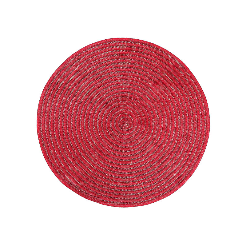Vinyl Abstract Rectangle Placemat, Red