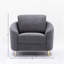 Chaise d'appoint rembourrée en lin