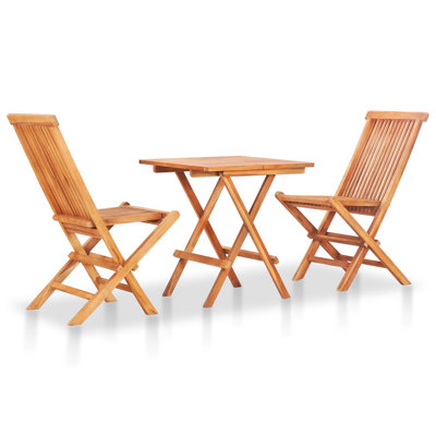 Doral 2 - Person Teak Wood Patio Dining Set with Square Table