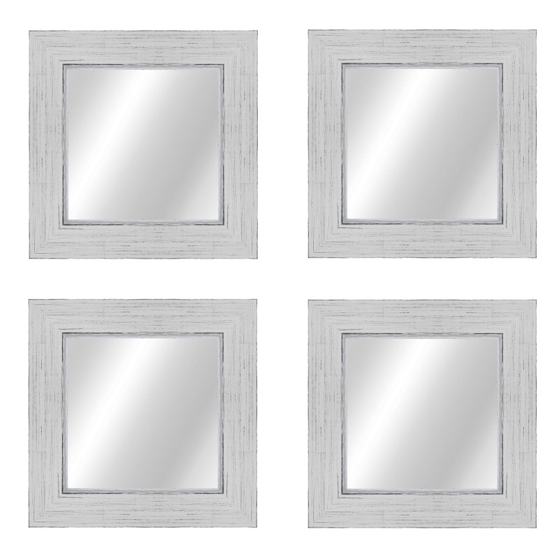 16 x 16 rustique, Blanc / argent