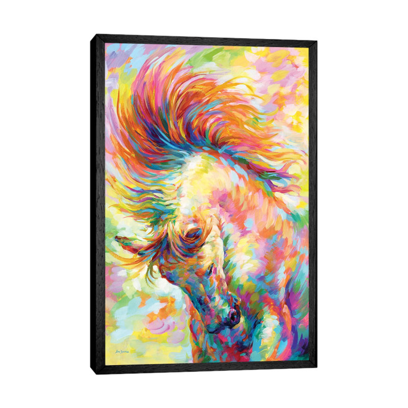Brave Horse - Print on Canvas, Black Framed, 152.5 cm H x 101.5 cm W