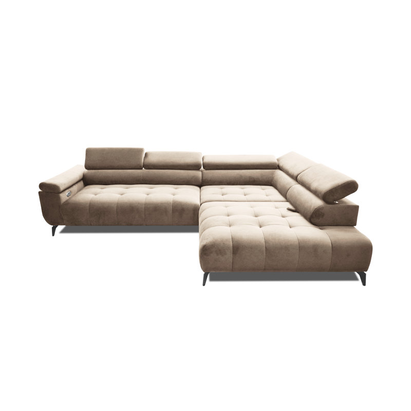 Temecia 3 Seater Corner Sofa , Left Hand Facing, Beige