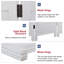 Leeloo Cloison pliante autoportante de cloison autoportante l 2,16 po x H 68,95 po pour le salon et la chambre à coucher