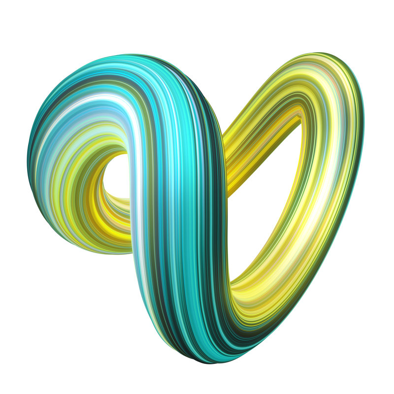 Curved Shape - Wrapped Canvas Print, 91cm H x 91cm W x 3.8cm D