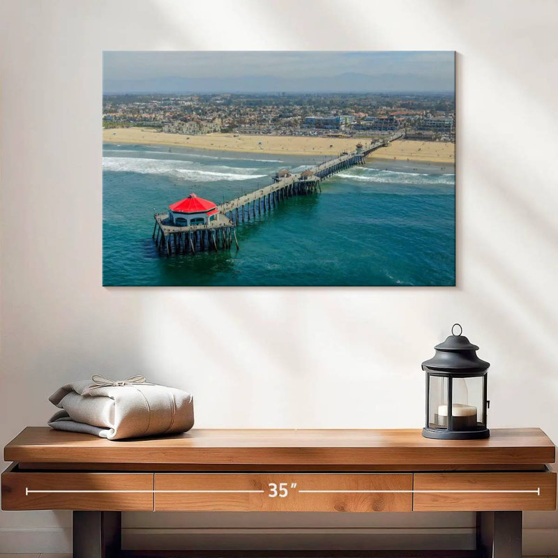 Vue de la jetée Aletra Huntington Beach, H 16 po x l 24 po