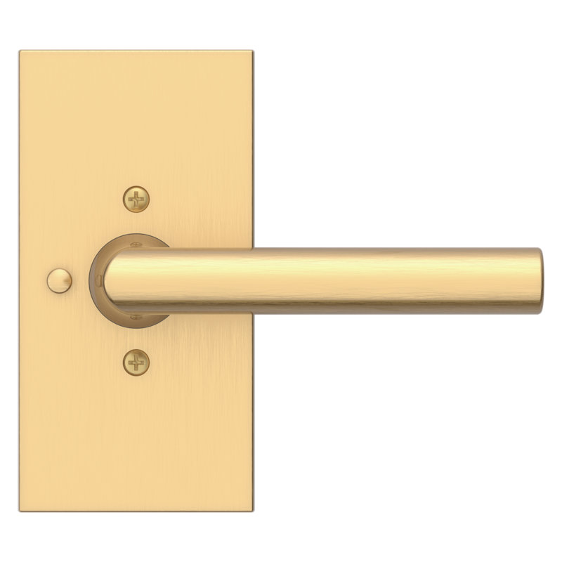 5 H X 5.53125 W X 5 Privacy (Bed & Bath) Door Lever, Satin Brass