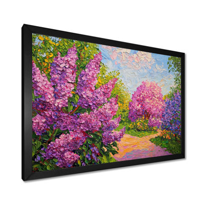 Lilac jardins dans la campagne française I - lilas, art mural