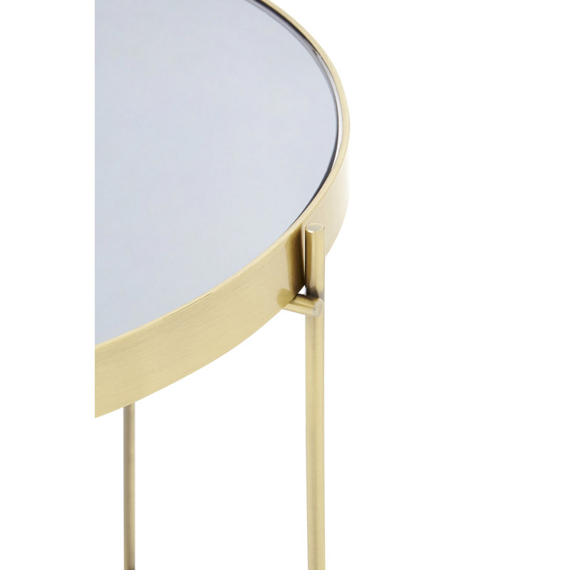 Ladson Cross Legs End Table, Bronze