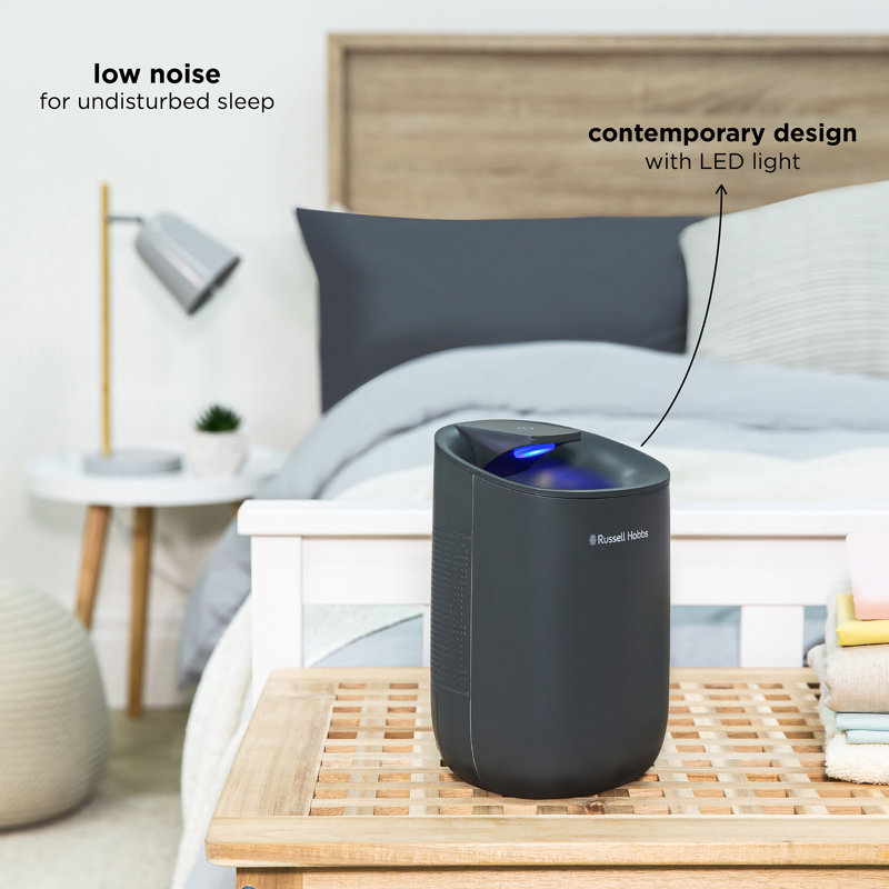 Russell Hobbs Rhdh1061g Fresh Air Mini, Compact Dehumidifier, 300ml/day, Grey