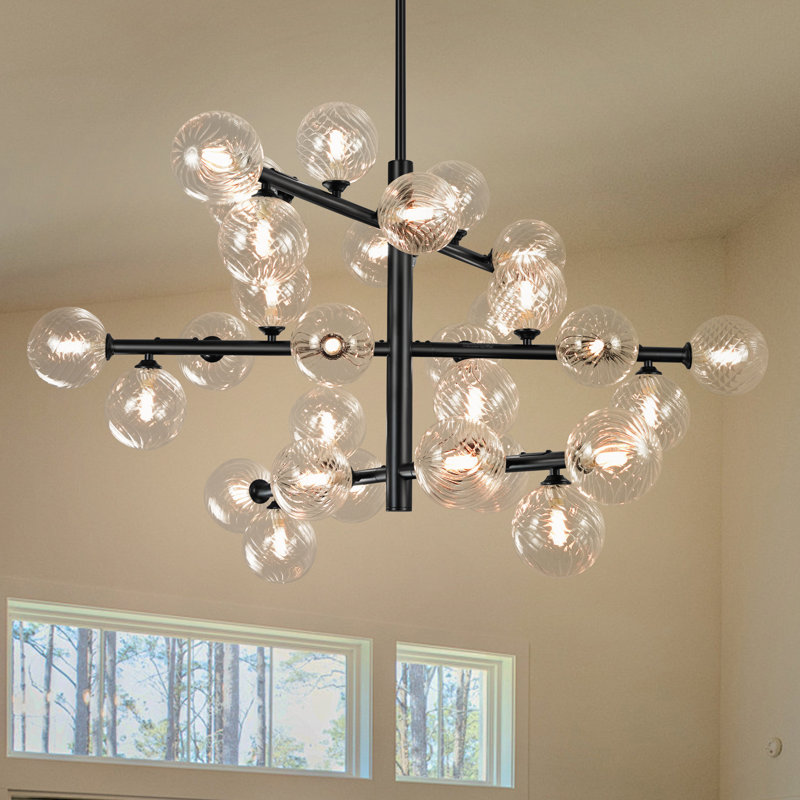 Luminaire spoutnik 30 lumières à intensité variable Mid-Century