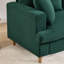 221cm Wide Corduroy Sofa with Square Armrests and 2 Throw Pillows (Set of 2)