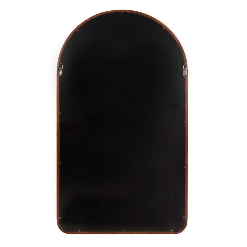 Brayson Wood Flat Mirror, Walnut Brown