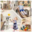 Ensemble de jeu de glissade et de grimpeur 9-en-1 pour tout-petits pour enfants, aire de jeu multifonctionnelle pour les tout-petits-114524476