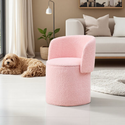 Tabouret de coiffeuse rembourré avec rangement