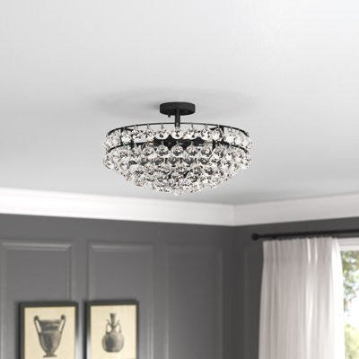 Kieron 5-Light Dimmable Crystal Flush Mount