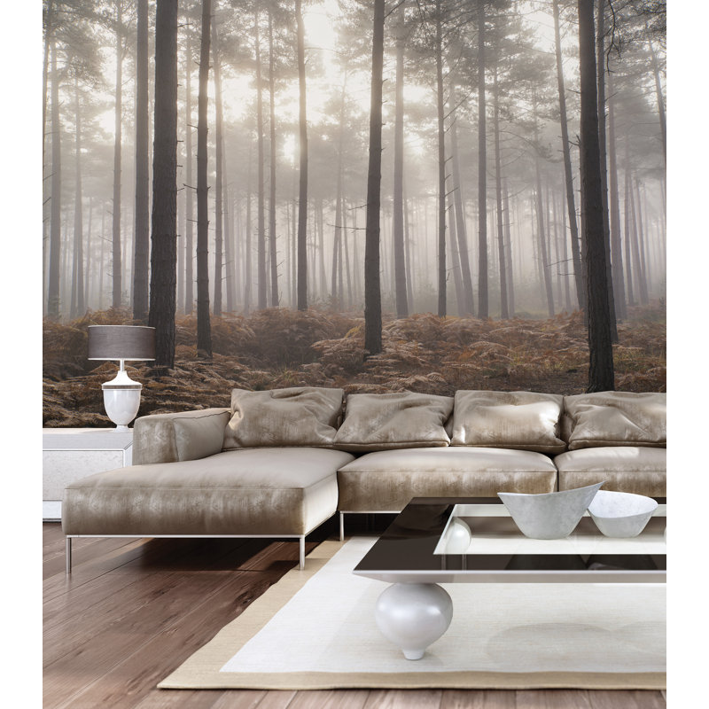Atmosphere Forest In The Mist 6-Panel Wall Mural 8.2' High x 10.4' Wide