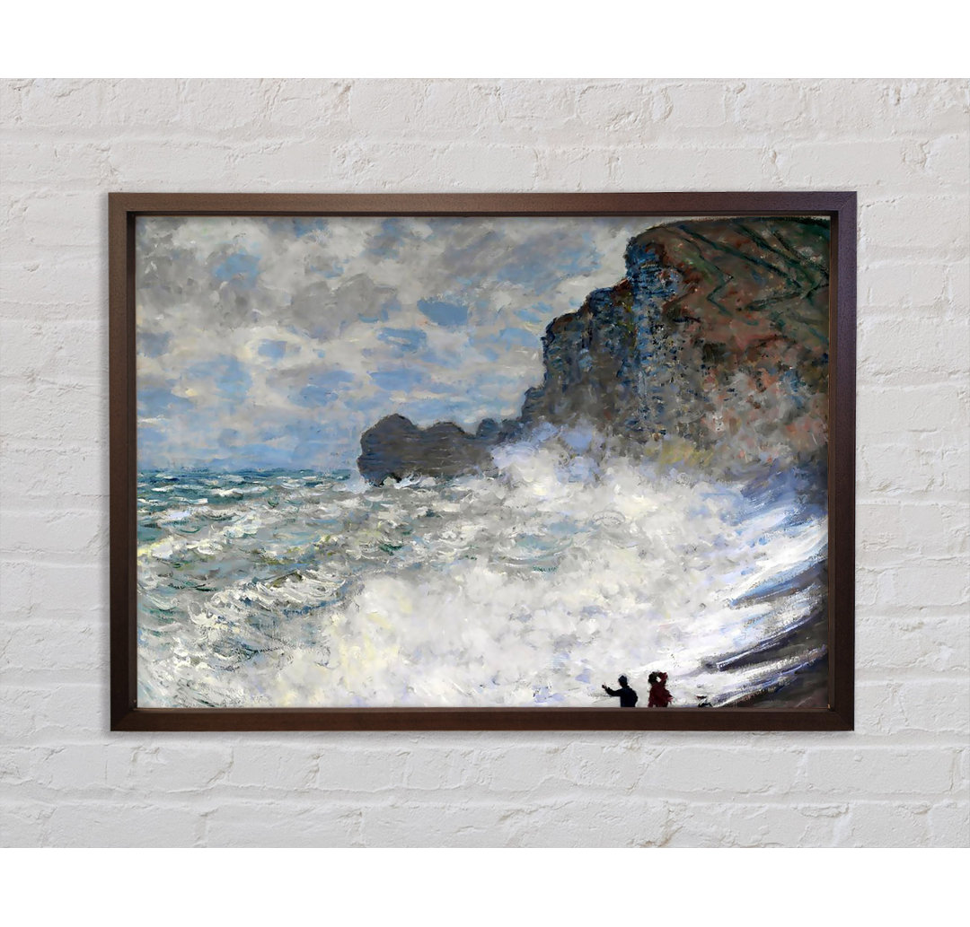 Gerahmtes Leinwandbild Monet Rough Weather At Etretat