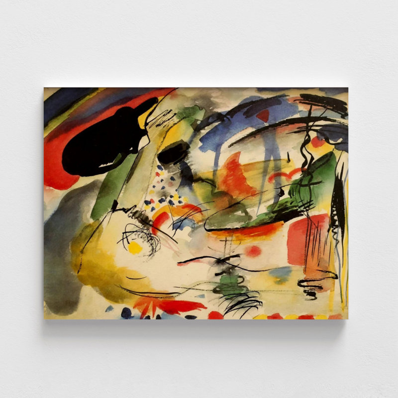 «Improvisation» par Wassily Kandinsky, reproduction d'art encadrée, art mural Kandinsky, art mural encadré, Imprimé seulement
