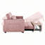 Canapé-lit convertible, canapé-lit escamotable 3-en-1 avec dossier inclinable et coussins, canapé-lit, fauteuil convertible, causeuse convertible pour salon, maison ou bureau-1287320272