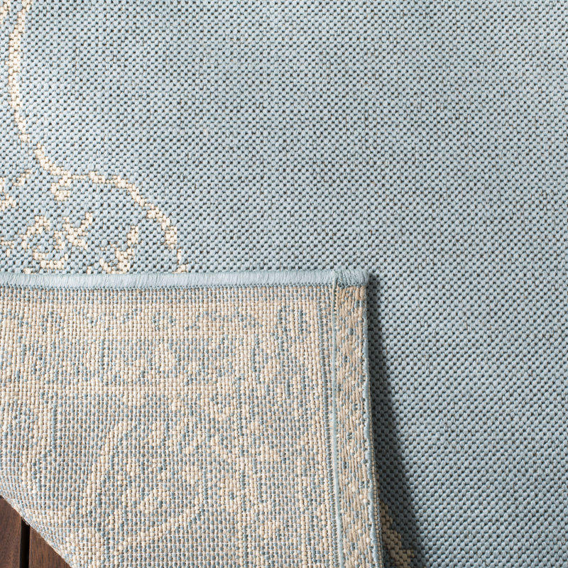 Tapis oriental crème / turquoise Danya, Rectangulaire 3 pi x 5 pi