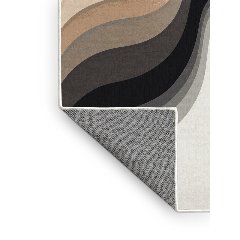 Tapis ombré gris lavable à la machine Paxon, 6 X 9