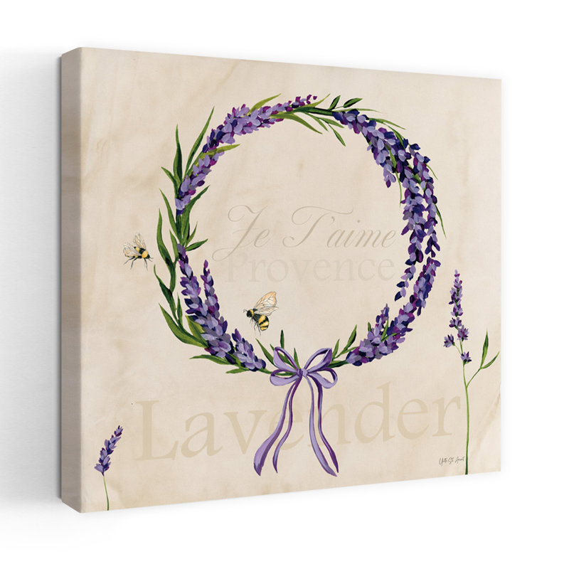 Art de jardin lavande Bliss Ii avec abeilles, H 24 po x l 24 po