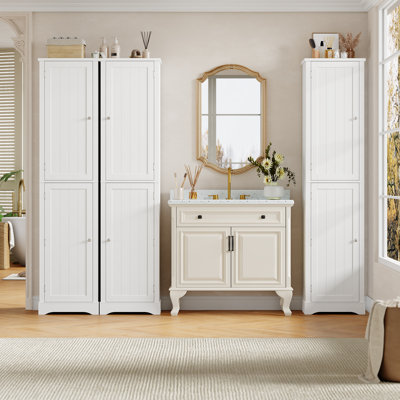 16'' W X 71'' H X 12'' D Linen Cabinet With Adjustable Shelves