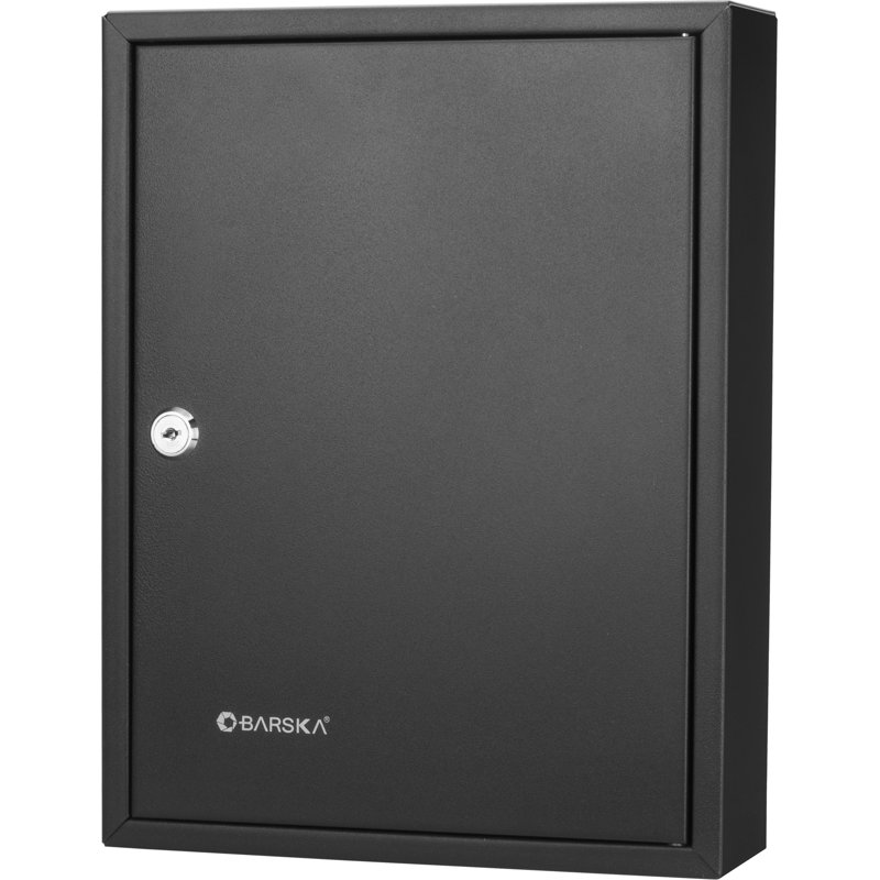 SecureKey Matte Black 42-Position Steel Key Cabinet with Color Labels