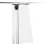 Table de salle à manger 63 po x 31,5 po x 30 po avec plateau en marbre fritté noir, pieds papillon en acier inoxydable, bords à gratter, hauteur standard, facile à nettoyer