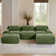 Modular U-Shaped Sectional Cloud Couch With Ottoman, Plush Corduroy, No Assembly Required, Big Comfy Couches Set With Fluffy Memory Foam
