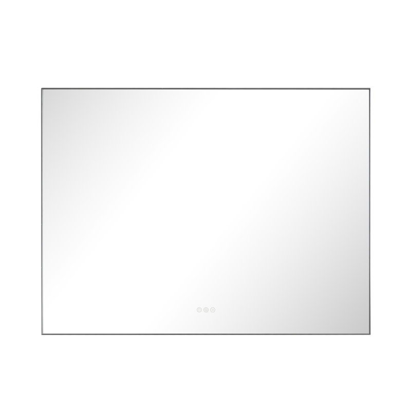 Miroir de salle de bain mural à DEL avec dossier, 48 po x 36 po, brouillard, réglable, grand à intensité variable pour le maquillage et les soins de la peau 48 po x 36 po, réglable