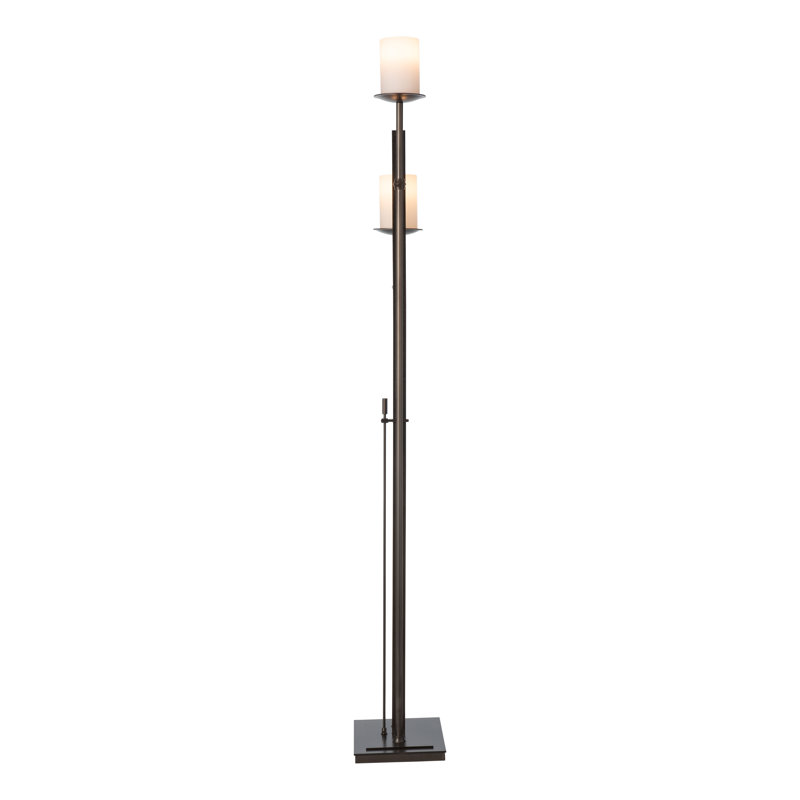 Rook 65.8" Floor Lamp, Dark Smoke, Opal