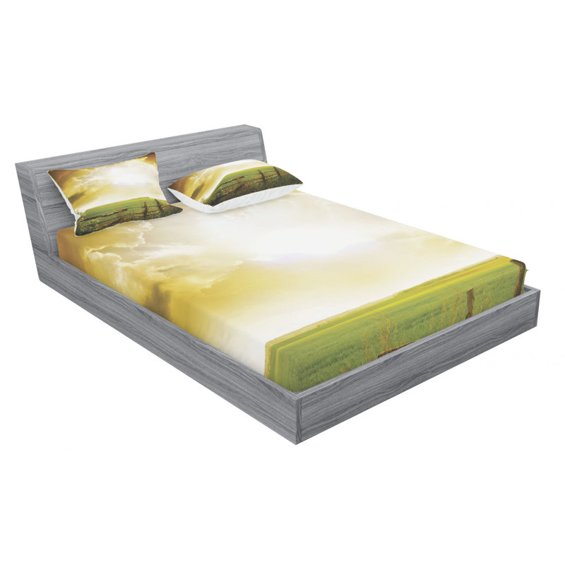 Microfiber Sheet Set, Queen Sheet Set with Fitted Sheet