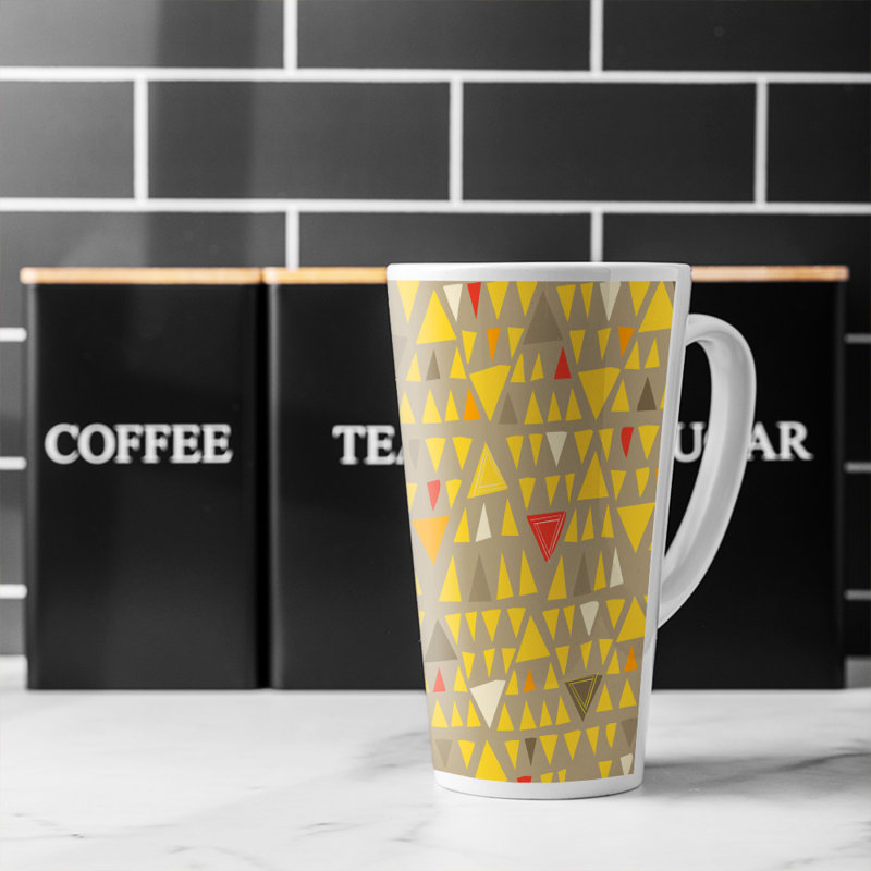 Geometric Triangles Latte Mug