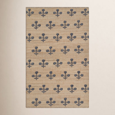 Erin Gates by Momeni Orchard Bloom Blue Hand Woven Wool and Jute Area Rug